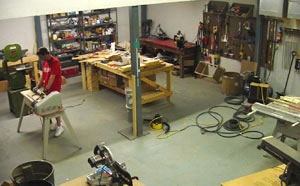 Our set and scene shop are fully equipped with construction tools.